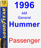 Passenger Wiper Blade for 1996 AM General Hummer - Premium