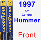 Front Wiper Blade Pack for 1997 AM General Hummer - Premium