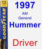 Driver Wiper Blade for 1997 AM General Hummer - Premium