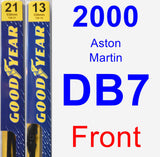 Front Wiper Blade Pack for 2000 Aston Martin DB7 - Premium