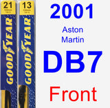 Front Wiper Blade Pack for 2001 Aston Martin DB7 - Premium