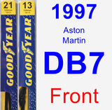 Front Wiper Blade Pack for 1997 Aston Martin DB7 - Premium