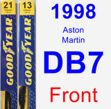 Front Wiper Blade Pack for 1998 Aston Martin DB7 - Premium