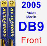 Front Wiper Blade Pack for 2005 Aston Martin DB9 - Premium
