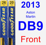 Front Wiper Blade Pack for 2013 Aston Martin DB9 - Premium