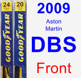 Front Wiper Blade Pack for 2009 Aston Martin DBS - Premium