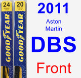 Front Wiper Blade Pack for 2011 Aston Martin DBS - Premium