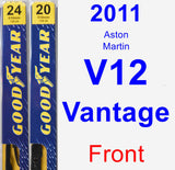 Front Wiper Blade Pack for 2011 Aston Martin V12 Vantage - Premium