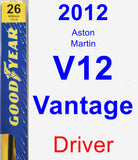 Driver Wiper Blade for 2012 Aston Martin V12 Vantage - Premium