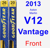 Front Wiper Blade Pack for 2013 Aston Martin V12 Vantage - Premium