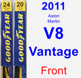 Front Wiper Blade Pack for 2011 Aston Martin V8 Vantage - Premium
