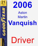 Driver Wiper Blade for 2006 Aston Martin Vanquish - Premium