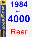 Rear Wiper Blade for 1984 Audi 4000 - Premium