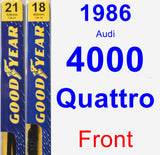 Front Wiper Blade Pack for 1986 Audi 4000 Quattro - Premium