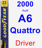 Driver Wiper Blade for 2000 Audi A6 Quattro - Premium