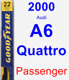 Passenger Wiper Blade for 2000 Audi A6 Quattro - Premium