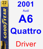 Driver Wiper Blade for 2001 Audi A6 Quattro - Premium
