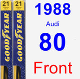 Front Wiper Blade Pack for 1988 Audi 80 - Premium
