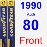 Front Wiper Blade Pack for 1990 Audi 80 - Premium