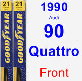 Front Wiper Blade Pack for 1990 Audi 90 Quattro - Premium