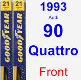 Front Wiper Blade Pack for 1993 Audi 90 Quattro - Premium