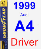 Driver Wiper Blade for 1999 Audi A4 - Premium