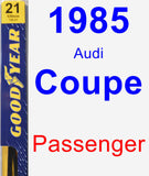 Passenger Wiper Blade for 1985 Audi Coupe - Premium