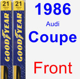 Front Wiper Blade Pack for 1986 Audi Coupe - Premium