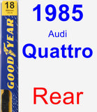 Rear Wiper Blade for 1985 Audi Quattro - Premium