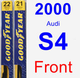 Front Wiper Blade Pack for 2000 Audi S4 - Premium