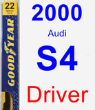 Driver Wiper Blade for 2000 Audi S4 - Premium