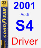 Driver Wiper Blade for 2001 Audi S4 - Premium