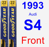 Front Wiper Blade Pack for 1993 Audi S4 - Premium