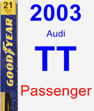 Passenger Wiper Blade for 2003 Audi TT - Premium
