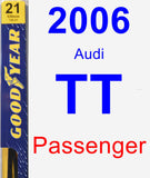 Passenger Wiper Blade for 2006 Audi TT - Premium