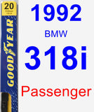 Passenger Wiper Blade for 1992 BMW 318i - Premium