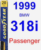 Passenger Wiper Blade for 1999 BMW 318i - Premium