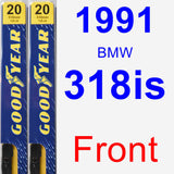 Front Wiper Blade Pack for 1991 BMW 318is - Premium