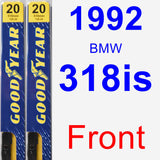 Front Wiper Blade Pack for 1992 BMW 318is - Premium