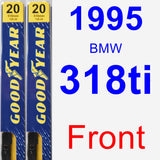 Front Wiper Blade Pack for 1995 BMW 318ti - Premium