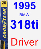 Driver Wiper Blade for 1995 BMW 318ti - Premium