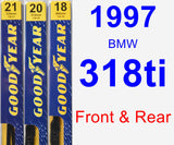 Front & Rear Wiper Blade Pack for 1997 BMW 318ti - Premium
