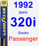 Passenger Wiper Blade for 1992 BMW 320i - Premium