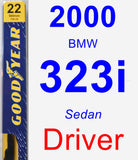 Driver Wiper Blade for 2000 BMW 323i - Premium