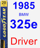 Driver Wiper Blade for 1985 BMW 325e - Premium