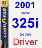 Driver Wiper Blade for 2001 BMW 325i - Premium