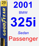 Passenger Wiper Blade for 2001 BMW 325i - Premium