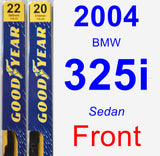 Front Wiper Blade Pack for 2004 BMW 325i - Premium