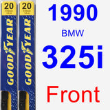 Front Wiper Blade Pack for 1990 BMW 325i - Premium