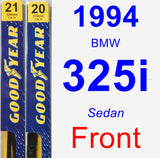 Front Wiper Blade Pack for 1994 BMW 325i - Premium